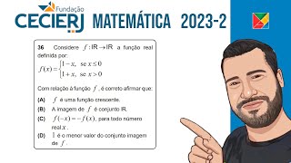 Questão 36 MATEMÁTICA Vestibular Cederj 20232 [upl. by Johiah933]