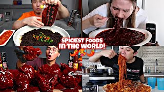 Mukbangers VS Competitive Eaters SPICIEST FOODS IN THE WORLD🌶️🌶️🌶️🥵🔥 [upl. by Nylacaj781]