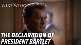 The Declaration of President Barlet  The West Wing [upl. by Yleme]