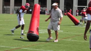 Alabama Safeties Tackling Drills 81214 [upl. by Refinnej]