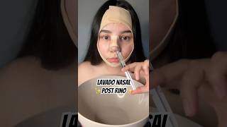 Lavado nasal post rino 👃🏻✨ asmr cirugia rinoplastia rino asmr asmrcynthia cinthiafernandez [upl. by Dnomder]