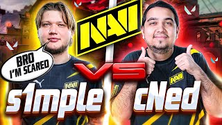 cNed VS s1mple  NAVI Valorant AIM Battle [upl. by Solakcin788]