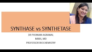 SYNTHASE VS SYNTHETASE [upl. by Ettenaej]