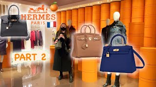 PART 2 🐎 HERMÈS LUXURY SHOPPING VLOG in PARIS  Full Store Tour→Birkins Kellys Jewelry  More [upl. by Sibbie]