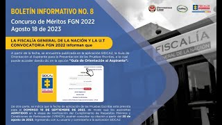 Fecha de pruebas y explicación Guia de Orientación Concurso Fiscalía 2023 [upl. by Tiebout]