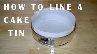 How To Line a Cake Tin  step by step [upl. by Peisch]