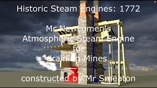 Newcomen Atmospheric Steam Engine  1772 [upl. by Ennelram529]