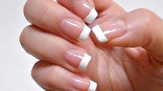 Easy French nail tutorial [upl. by Oidgime]