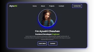 How To Create Portfolio Website Using HTML And CSS  Personal Portfolio Website In HTMl amp CSS [upl. by Ydnagrub]