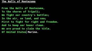 Marines Hymn The Halls of Montezuma w lyrics [upl. by Heins]