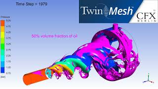 CFD simulation of oil injection into conical rotary compressor with free surface model [upl. by Pearline]