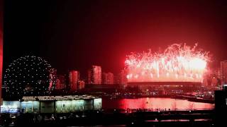 HD Vancouver 2010 Winter Olympics opening ceremony BC Place fireworks [upl. by Beaumont]