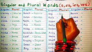 Singular and plural nouns examples।Plural Words। Irregular plural nouns in english। [upl. by Favata]