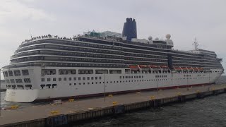 cruise ship MV Arcadia leaving Tallinn [upl. by Nomelif878]