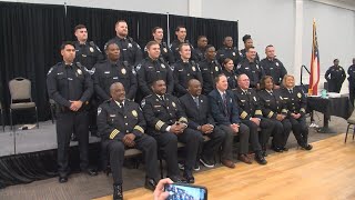 Badge pinning ceremony welcomes new officers to SPD [upl. by Anirroc]