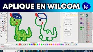 ✅✅ REALIZAR APLIQUE DE DINOSAURIO EN WILCOM 🐱‍🐉🐱‍🐉 [upl. by Giarla]