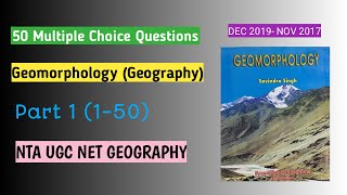 50 Geomorphology Questions  Geography  NTA UGC NET  NETSET CORNER [upl. by Asenav680]