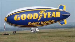 GHLEL Goodyear Blimp flight at Cardington 140312 [upl. by Reinertson]