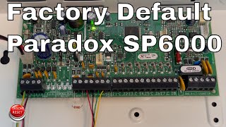 How To Factory Reset Paradox SP6000 Spectra To Default Setting [upl. by Nnaynaffit]