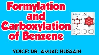 FORMYLATION AND CARBOXYLATION OF BENZENE WITH MECHANISM  Dr Amjad Hussain [upl. by Verlie]