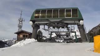 Risalita integrale seggiovia Poma quotLa Cochequot  Clavière  Télésiège  Sessellift  Chairlift [upl. by Enicar]