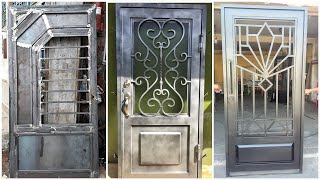 Metal Door Design Ideas and steel Door Furniture [upl. by Rehtae]