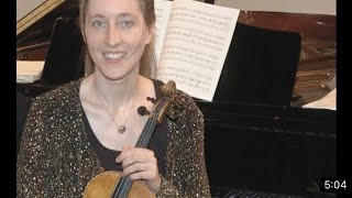 Silvia Crastan plays Mozart Violin Concerto No3 in G Major 2nd mvt [upl. by Kurland]