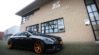 Mercedes Benz CLS on GOLD Ferrada Wheels in The Netherlands [upl. by Dent866]