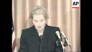 Bahrain  Madeleine Albright on IraqUS situation [upl. by Haibot885]