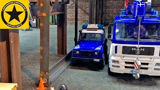 BRUDER TOYS Trucks✅ and POLICE 🚔 👮 🚓 Episode 17 XMAS Calendar [upl. by Audie]