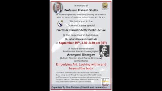 The 5th Professor Prakash Shetty Public Lecture  Performance [upl. by Atinob]