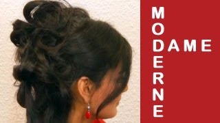 quotModerne Damequot Hochsteckfrisur  für mittel und lange Haare  Haar Tutorial [upl. by Tyra]