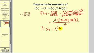 Determining Curvature of a Curve Defined by a Vector Valued Function [upl. by Sirtemed]