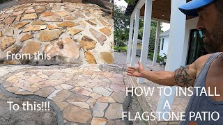 How to install a Flagstone Patio Back to my Roots [upl. by Edasalof]