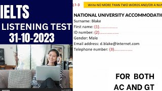 IELTS Listening Practice Test 2023 with Answers Real Exam National University Accommodation Form [upl. by Tomlin]