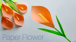 Easy Paper Flower  Paper Tulip Flower  Paper Craft [upl. by Rhines580]