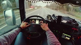 New Session of simple POV driving by truck Scania from Belgium to UK and back to NL [upl. by Ecirtam]