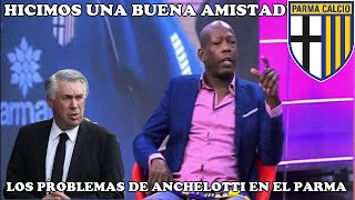 Anécdotas del Tino Asprilla con Ancelotti en el Parma  Italia [upl. by Ahsyla]