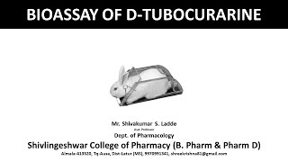 08BIOASSAY OF D TUBOCURARINE [upl. by Geanine]