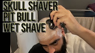 Skull Shaver  Pitbull Silver PRO Wet Shave Review [upl. by Barnes93]