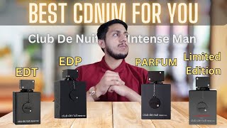 Clud de Nuit Intense Man EDT vs EDP vs Parfum vs Limited Edition UIrduHindi [upl. by Ahtaela]