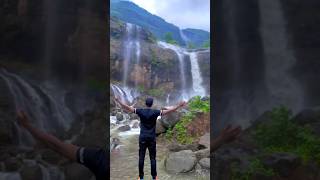 Natures Symphony Rainy Jungle Waterfall Magic 🌧️🌿 Nature RainySeason Waterfall Jungle trek [upl. by Sabella]