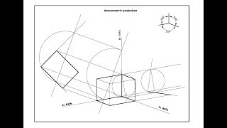 How to draw in axonometric projection dimetric or trimetric projection applying Pohlkes theorem [upl. by Salvador]