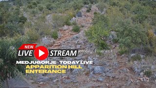 Medjugorje LIVE Stream 247 CAM  Apparition hill Main entrance [upl. by Akiner]