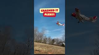 Crashed it T28 Trojan shorts rc rcaircraft [upl. by Silverstein821]