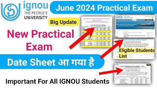 IGNOU June 2024 Practical Exam  IGNOU Practical Schedule 2024  IGNOU Update [upl. by Fancy]