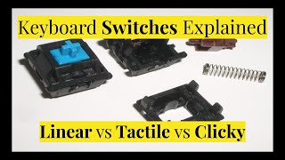 Keyboard Switches Explained Linear vs Tactile vs Clicky [upl. by Boyse]