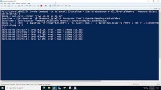 Stevens IT Essentials This gives you the CPU and Memory usage using PowerShell [upl. by Weisman]