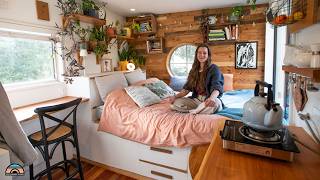 Tiny House Living Her Journey of SelfSufficiency and Comfort [upl. by Kcim]