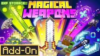 Sweeping Edge in MCPEMC Bedrock  Magical Weapons Addon Showcase [upl. by Ennaillij135]